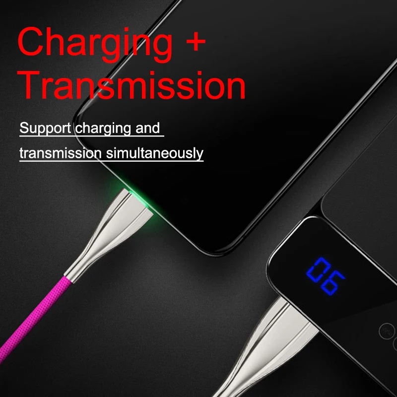 USB Type C Android кабель 5V2.4A Быстрая зарядка шнур цинковый сплав зарядное устройство