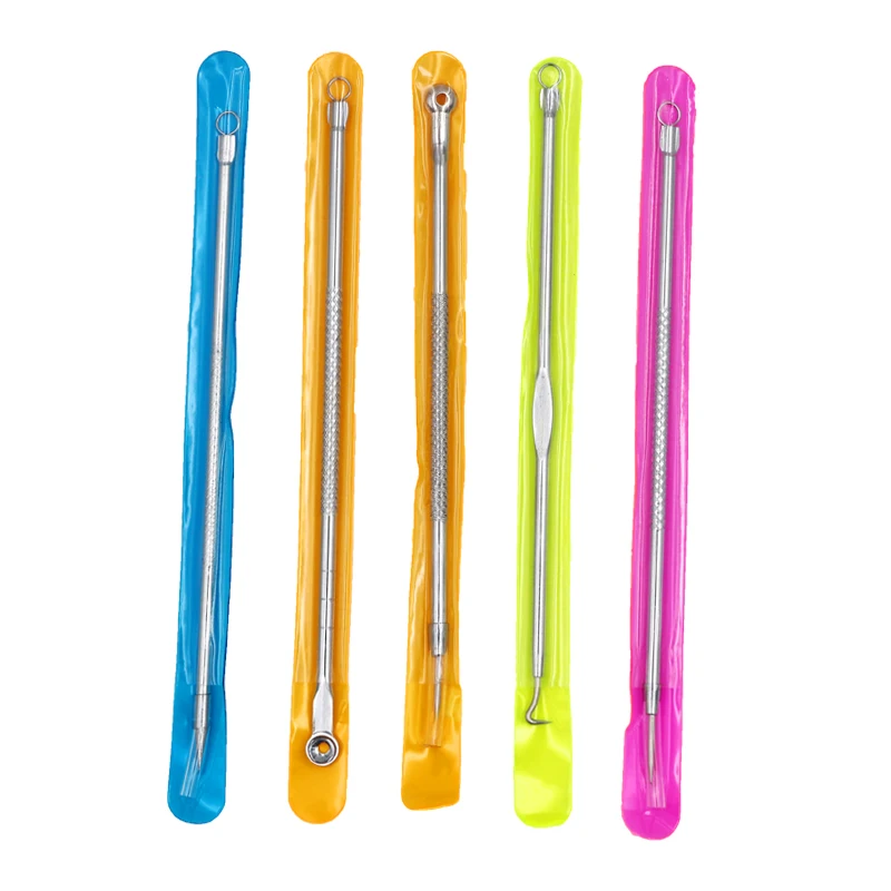 5 шт. иглы для удаления черных точек прыщей и комедонов инструменты ухода за