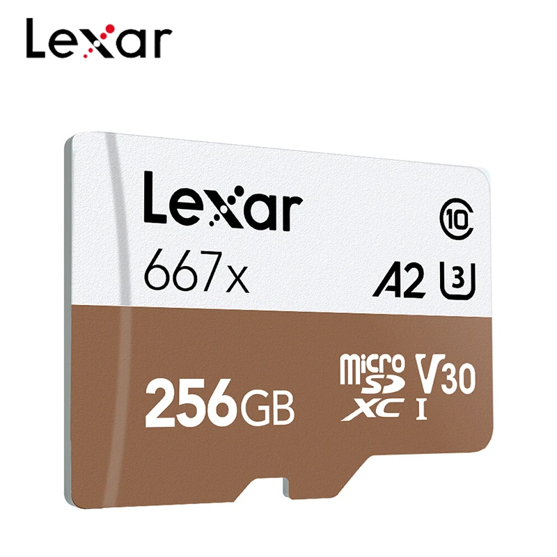 Карта памяти Lexar 667X Micro SD A2 высокоскоростная карта 100 Мб/с 256 ГБ 128 64 SDXC V30 класс 10 U3