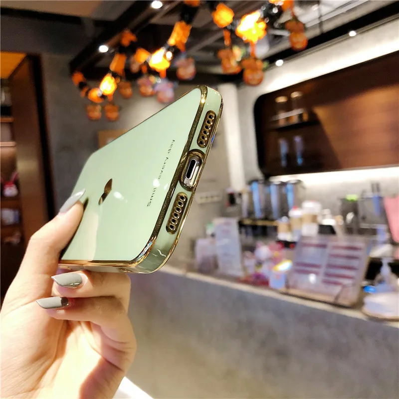 

Cute Love Heart Electroplating Phone Case For iPhone 12 Pro 12 Mini 11 Pro Max X XR XS Max 7 8 Plus SE 2020 Soft TPU Back Cover