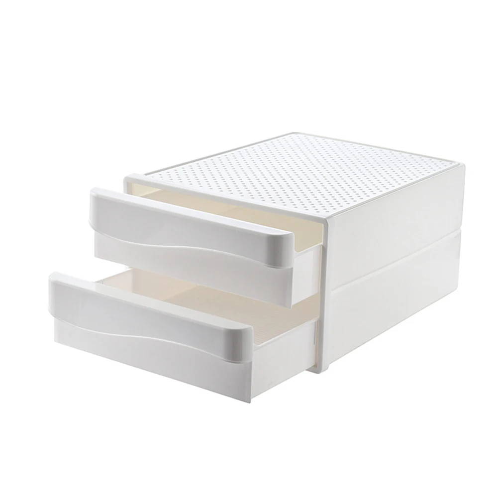 

A4 Office Desktop Storage Box Home Cards School Double Layer Pencils Drawer Type Study Room Paper Documents Mobile Phones Pens