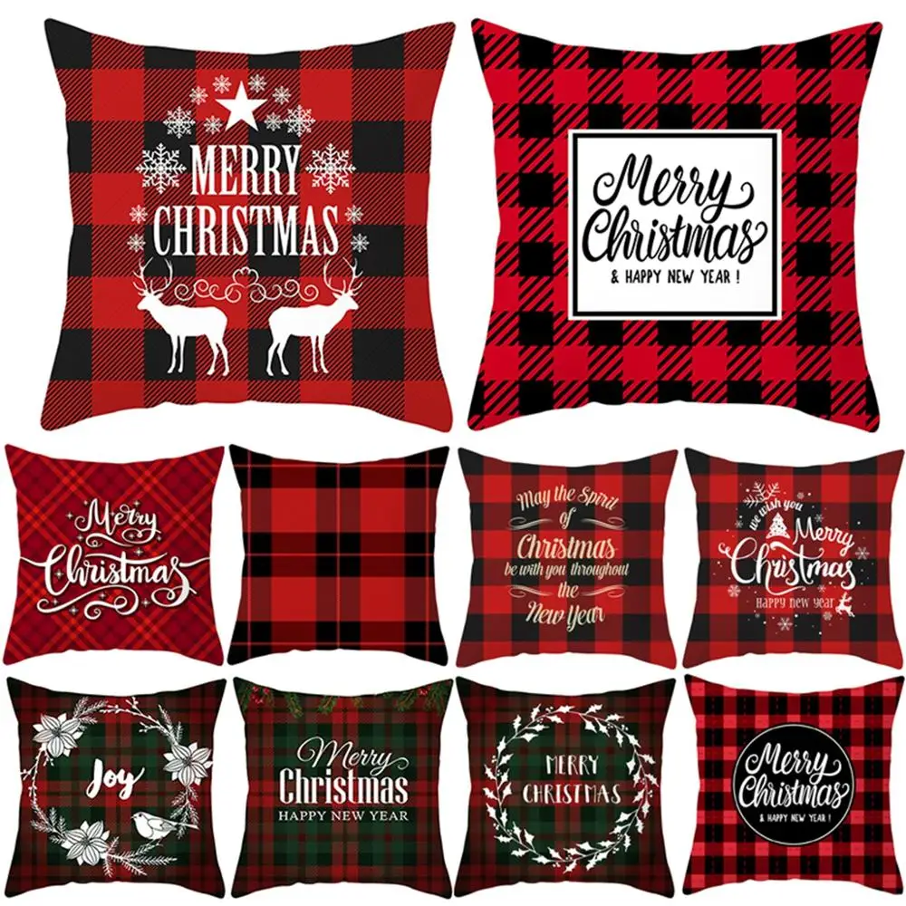 Рождественская наволочка с изображением лося аксессуары для дома