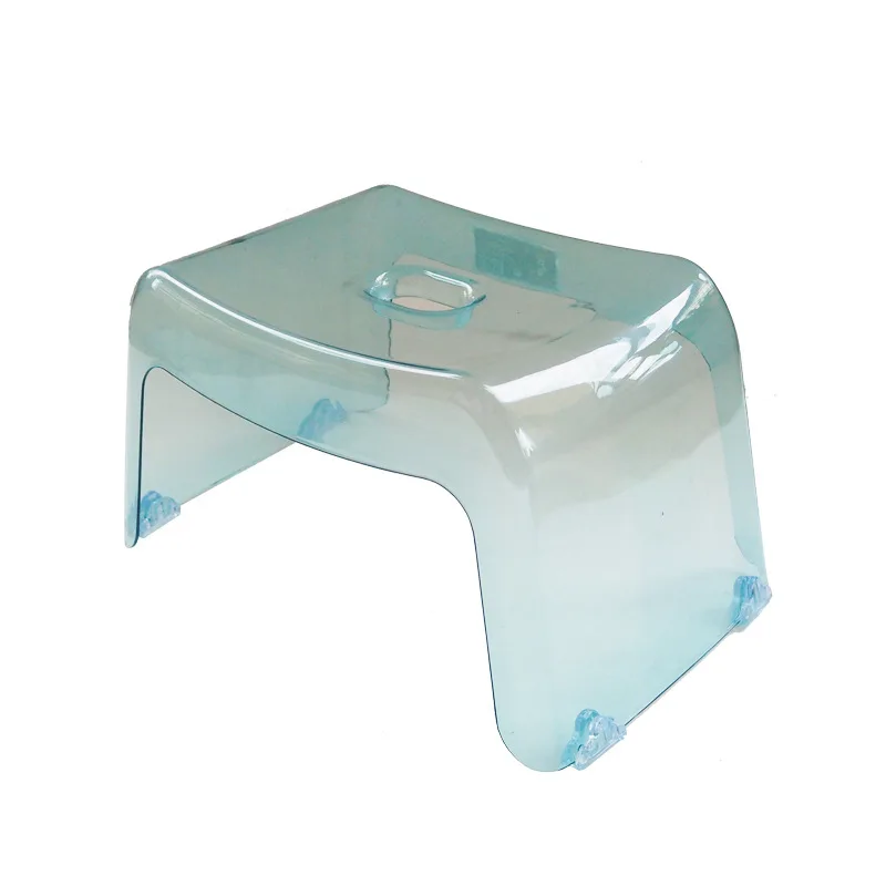 JOYLOVE Bathroom Bath Stool Non-Slip Transparent Shoe Change Toilet Thickened Plastic Bench Acrylic Low | Мебель