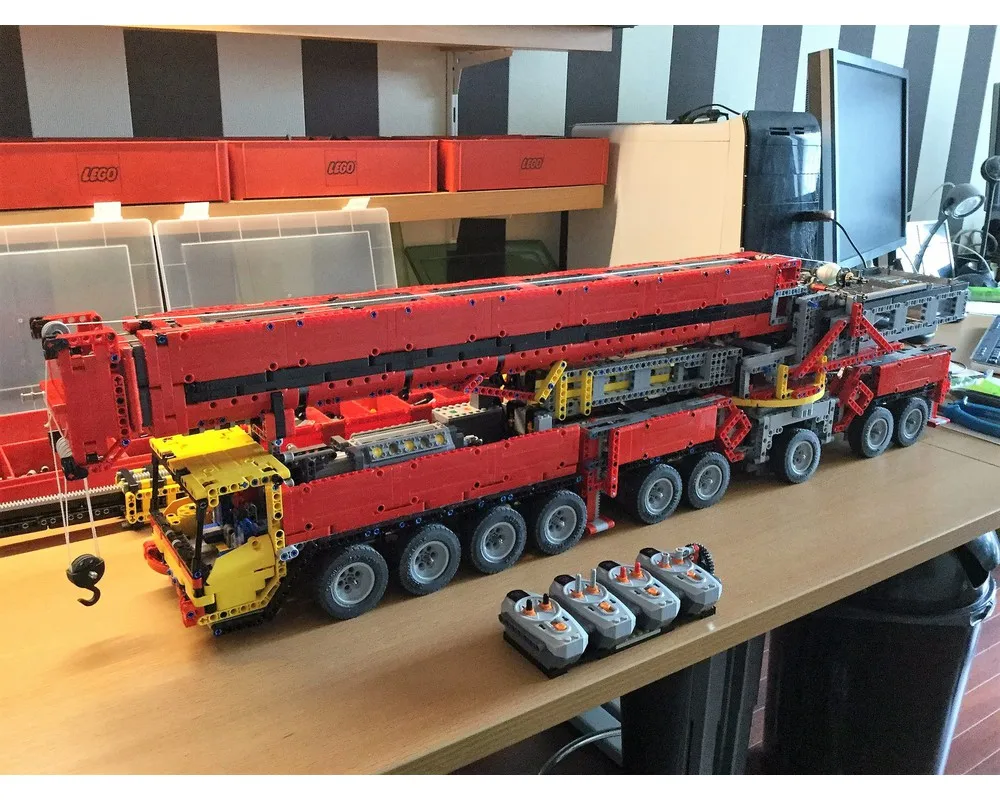 Новая технология 2021 строительные блоки Moc 7909 Boom инженерный грузовик кран с