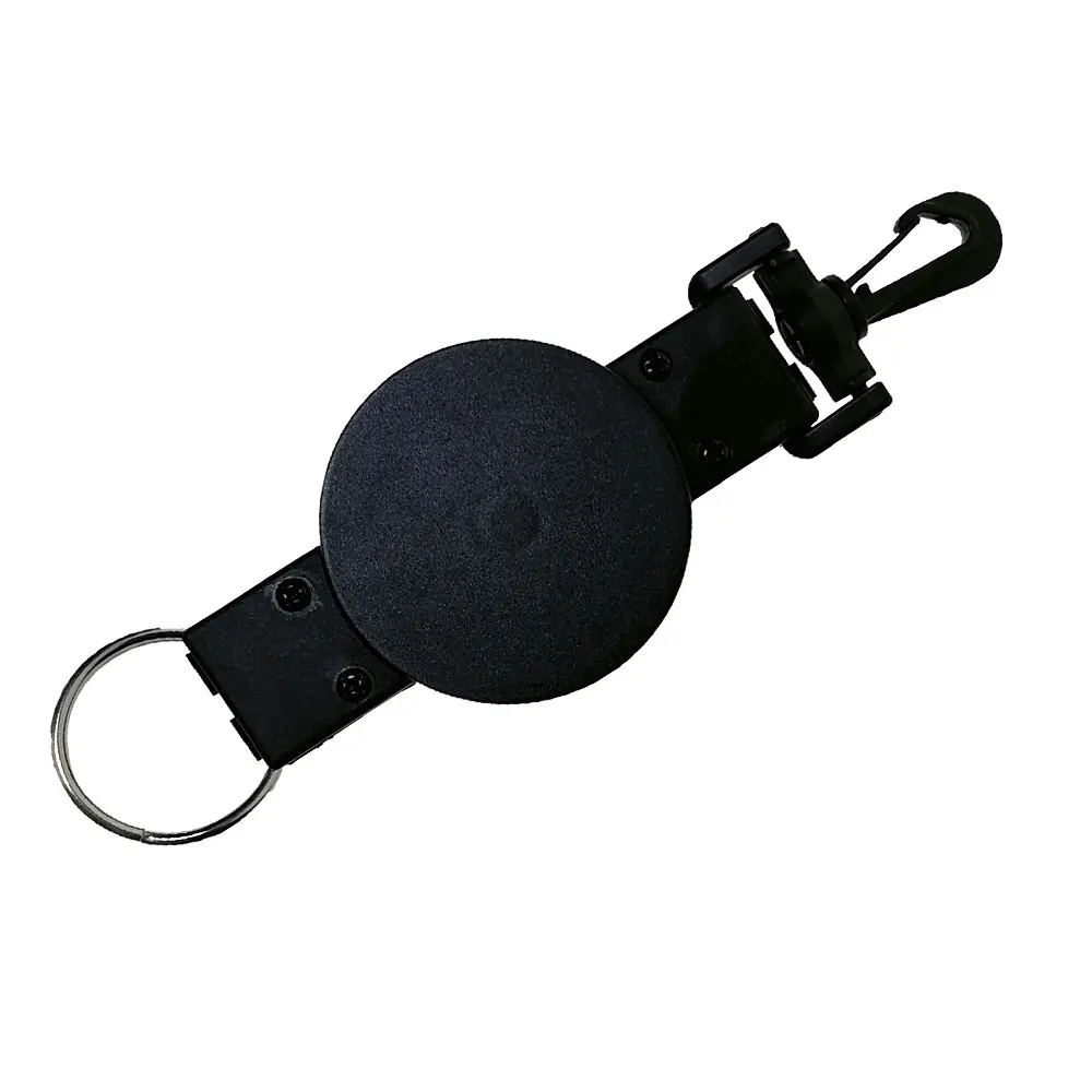Scuba Diving Retractable Stainless Steel Tether Line Up to 36inch With Snap Hook for Dive Computers Accessory