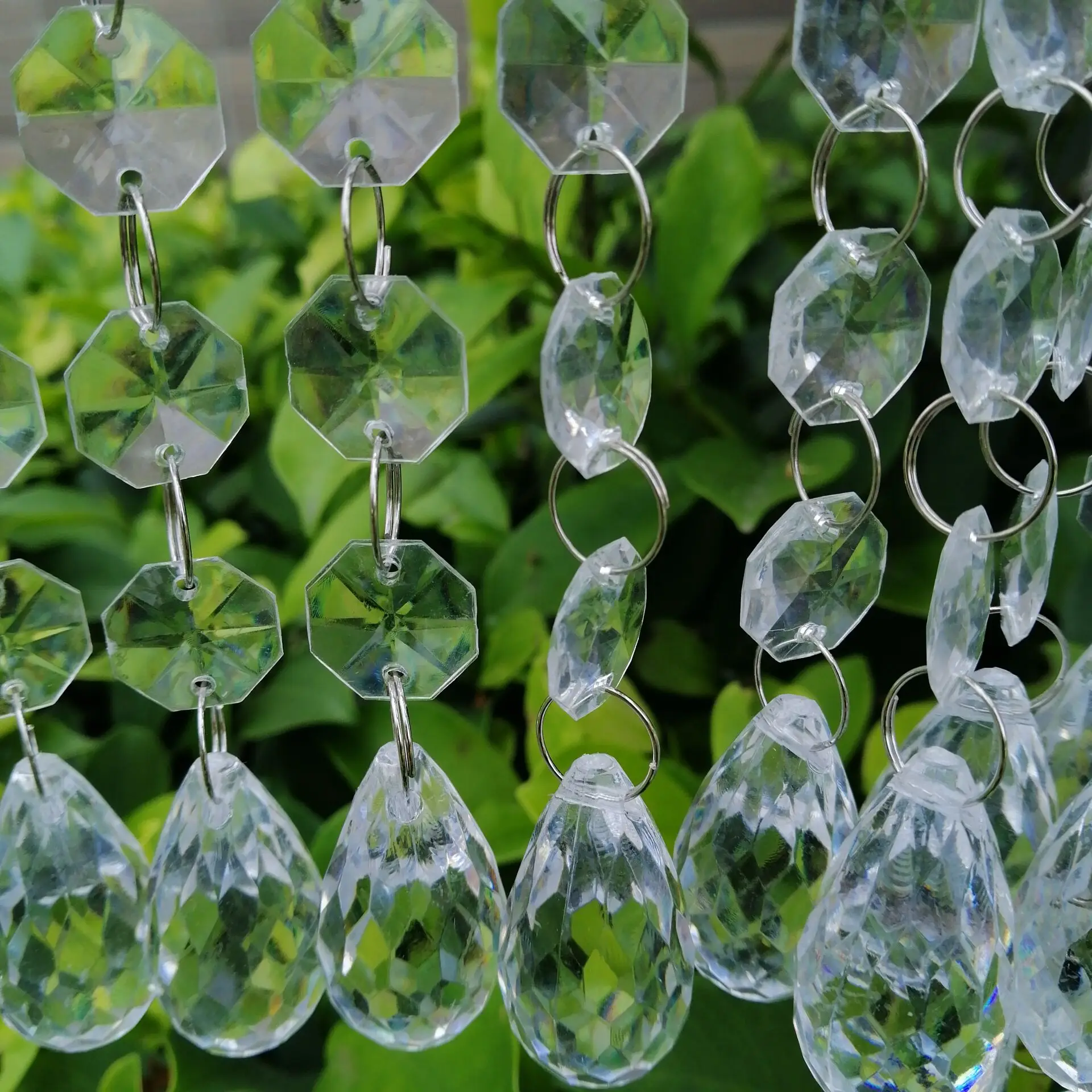 Camal 30 шт. акриловые Восьмиугольные бусины в виде капель воды подвески гирлянды