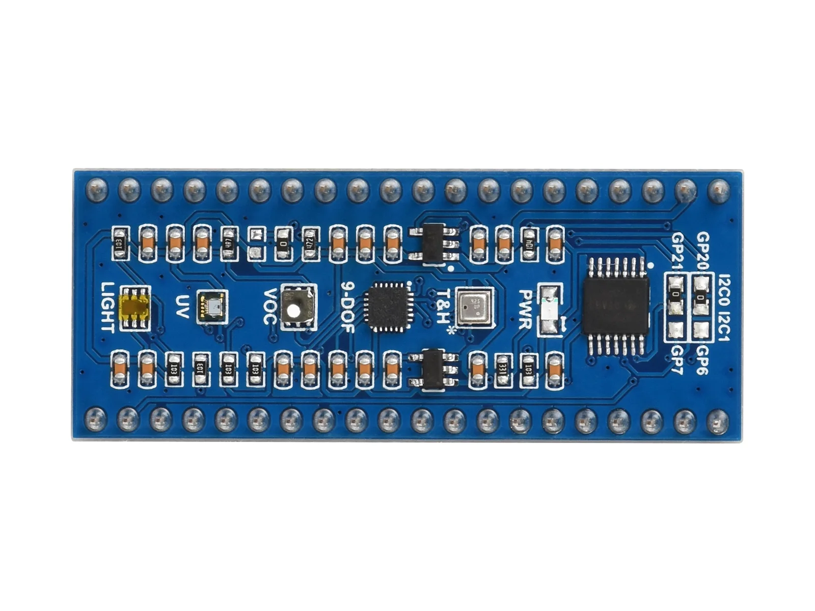 Плата расширения экологического датчика Pico для RPi шины I2C видимая