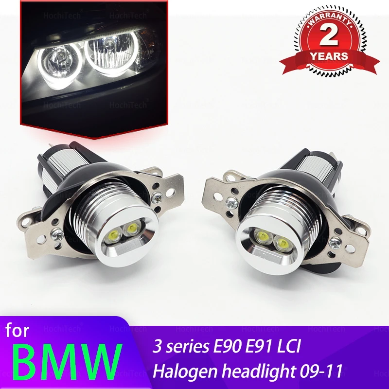 328i 335i 20W High Power Long Lasting Life Daytime Light for BMW 3 series E90 E91 LCI Halogen Headlight LED Marker angel eyes