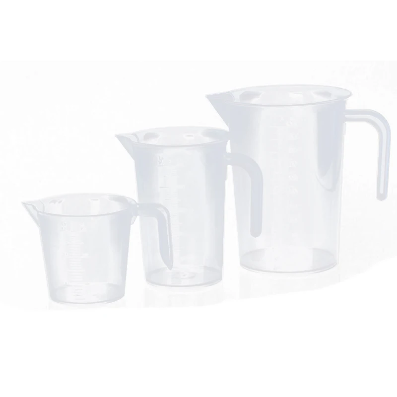 

New 3Pcs Environmental Protection Plastic Transparent Measuring Cup With Scale Baking Measuring Cup 250ML 500ML1000ML