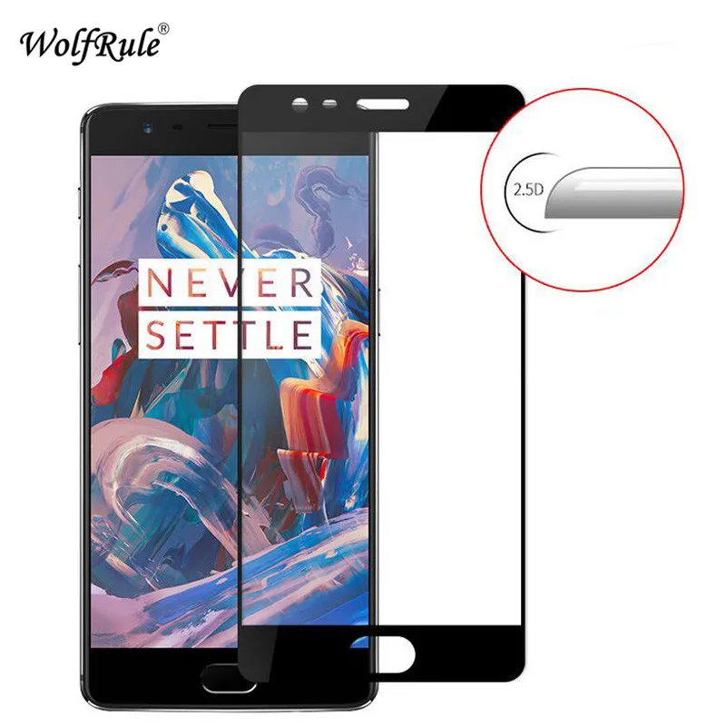 2 шт для OnePlus 3T защита экрана стекло закаленное Oneplus 2.5D полное покрытие анти Браст