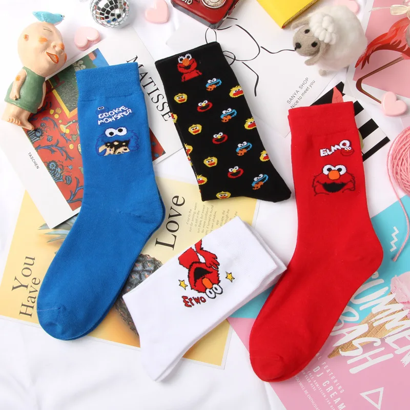 Женские носки забавные хлопковые для девочек уличная одежда Мультяшные короткие