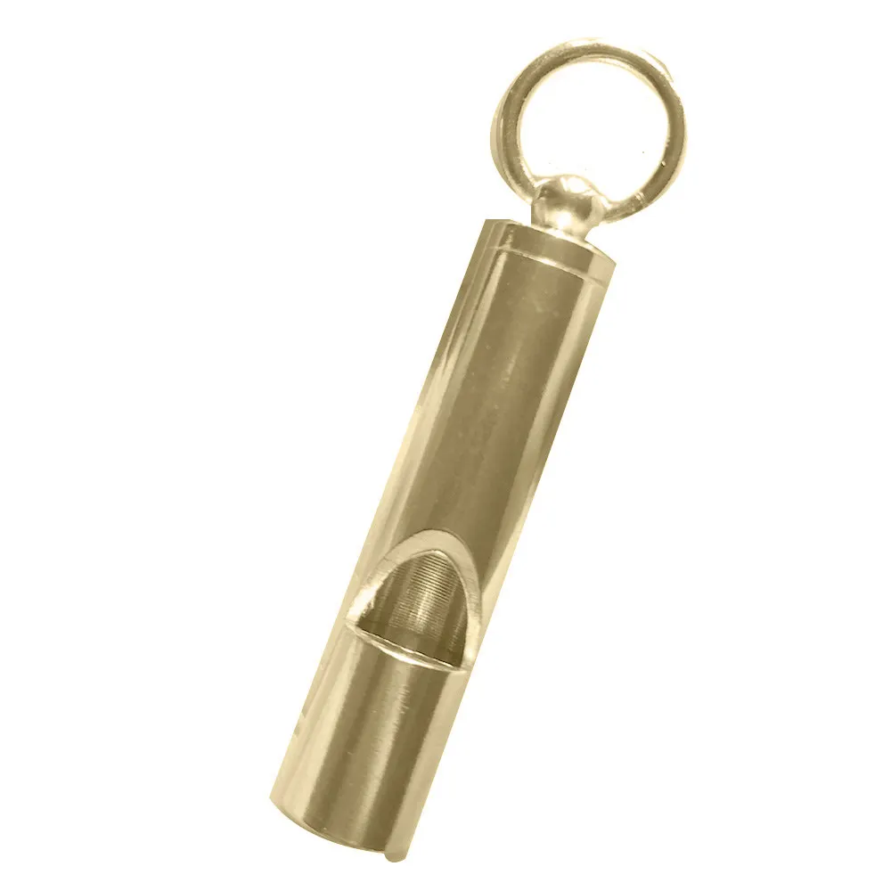 

Emergency Survival Whistle Loud Version High Decibel Brass Metal Whistle For Outdoor Help Defensive Training Tool