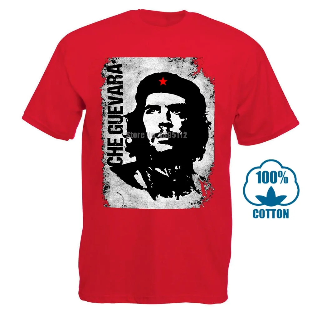 Красный Официальный Che Guevara Винтажная Футболка революционная Легенда - Цвет: Красный