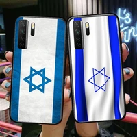 israel flag black soft cover the pooh for huawei nova 8 7 6 se 5t 7i 5i 5z 5 4 4e 3 3i 3e 2i pro phone case cases