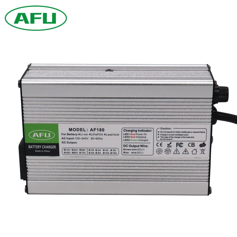 

48V 3A Lead Acid Battery Charger For 48V Electric Bike Scooters Charger With Cooling fan Auto-Stop