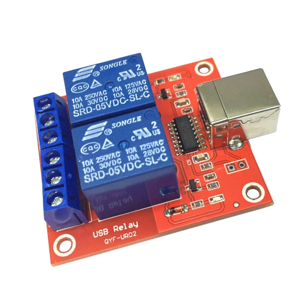 

2 Channel USB Relay Module HID no Drive USB Relay Computer Control 5V 2PACK