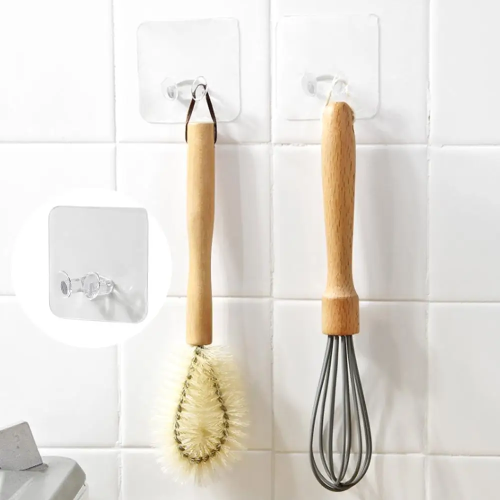 Крючки самоклеящиеся прозрачные прочные 10 шт. полезные плотные пластиковые для