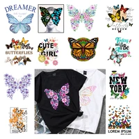 butterfly stickers iron on transfers for clothing thermoadhesive patches on clothes diy thermal transfers for clothing dress