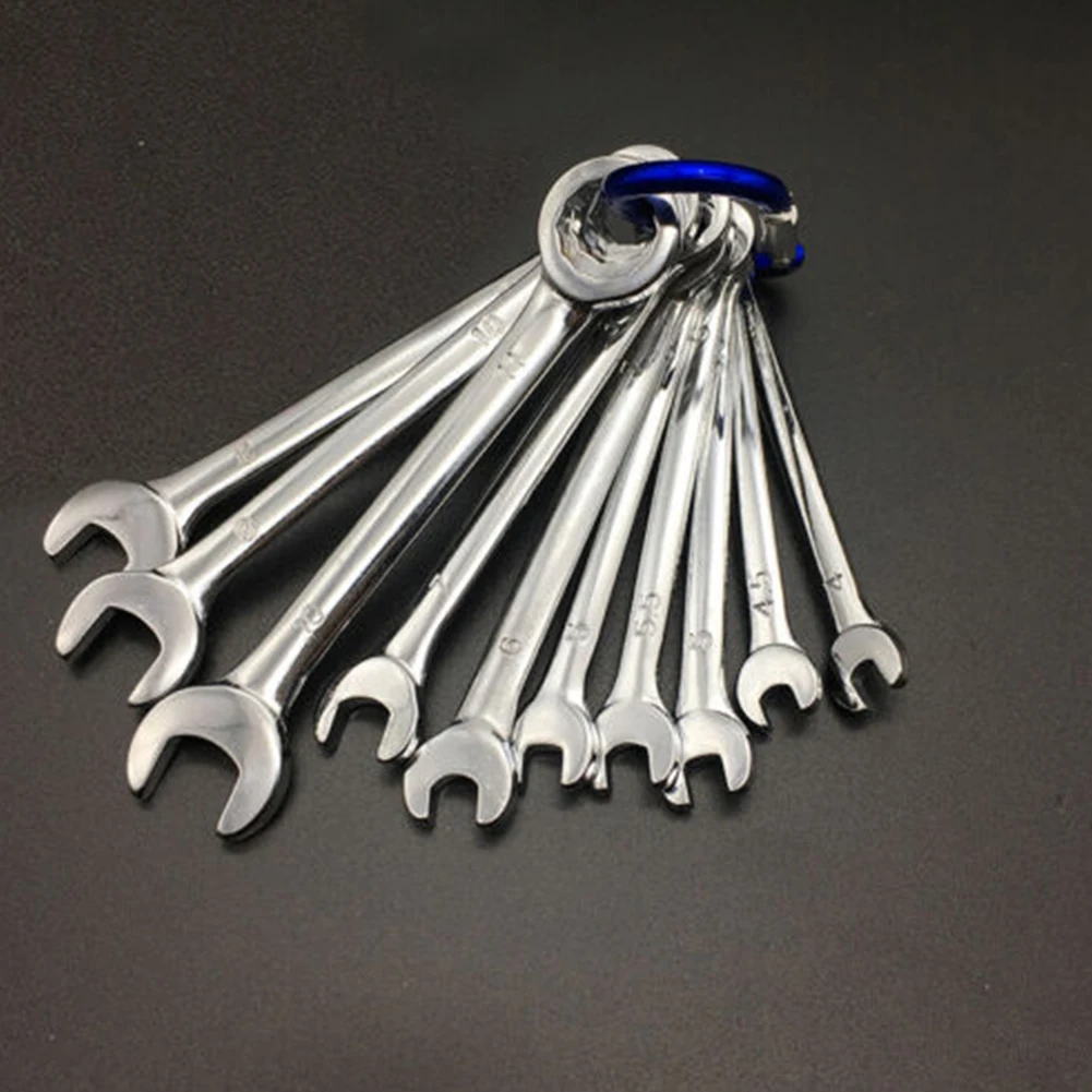 

10pcs 4-11mm Multifunctional Practical Dual Use Combination Plum End Portable Mini Home Anti Slip Repair Hand Tools Wrench Set
