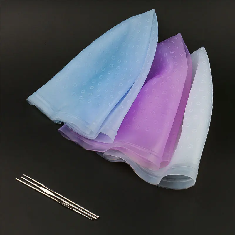 

Reusable Silicone Dye Hat Cap for Hair Color Highlighting Hairdressing with Needle @ME88