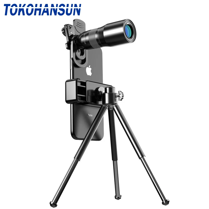 Металлический телескоп TOKOHANSUN HD 25X телеобъектив монокуляр Мобильный объектив +