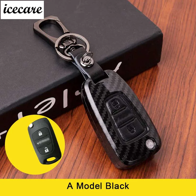

Carbon Fiber Leather Key Case Cover Solaris For Hyundai Tucson Creta ix25 ix35 i20 i30 HB20 Elantra Verna 2015 2016 2017 2018