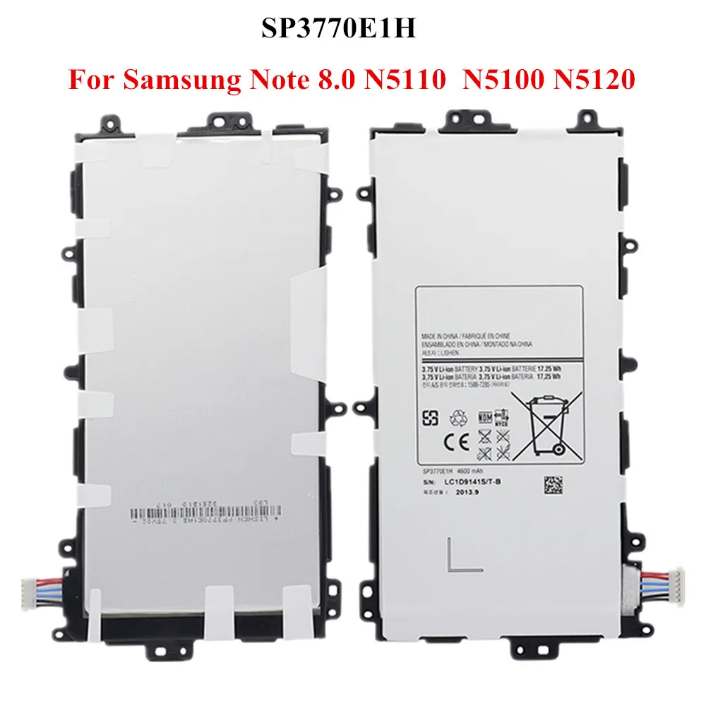 Запасная батарея SP3770E1H для планшета Samsung Galaxy Note 8.0 N5110 N5100 N5120 оригинальная замена 4600mAh