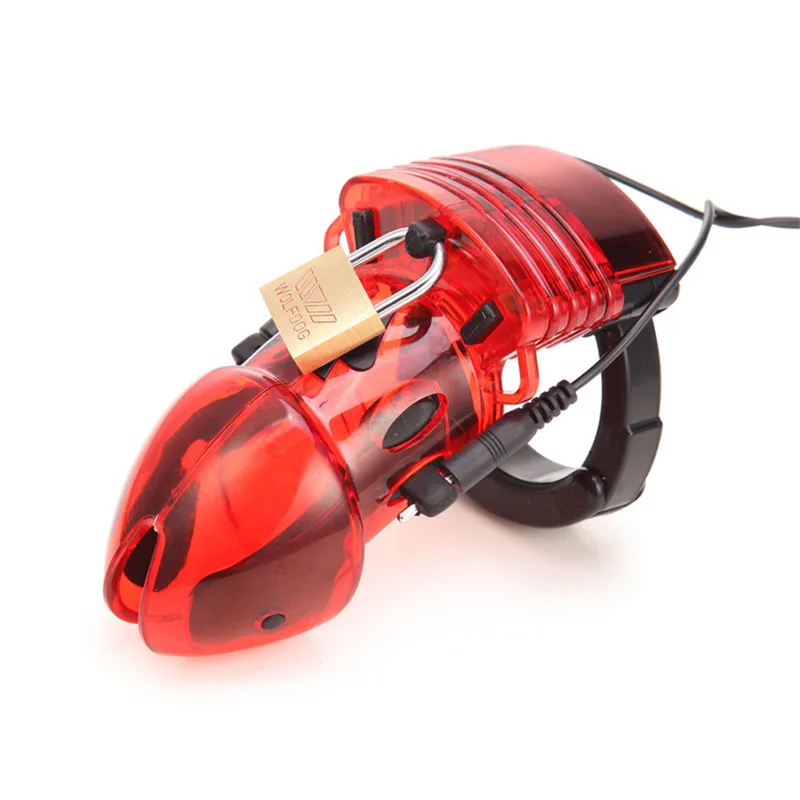 Секс-шоп новые устройства для мужского целомудрия с электрошоком кольцо пениса