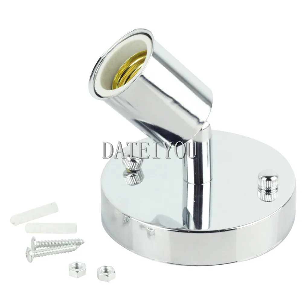 E27 бронзовый металлический Ретро универсальный держатель лампы от 180 градусов до