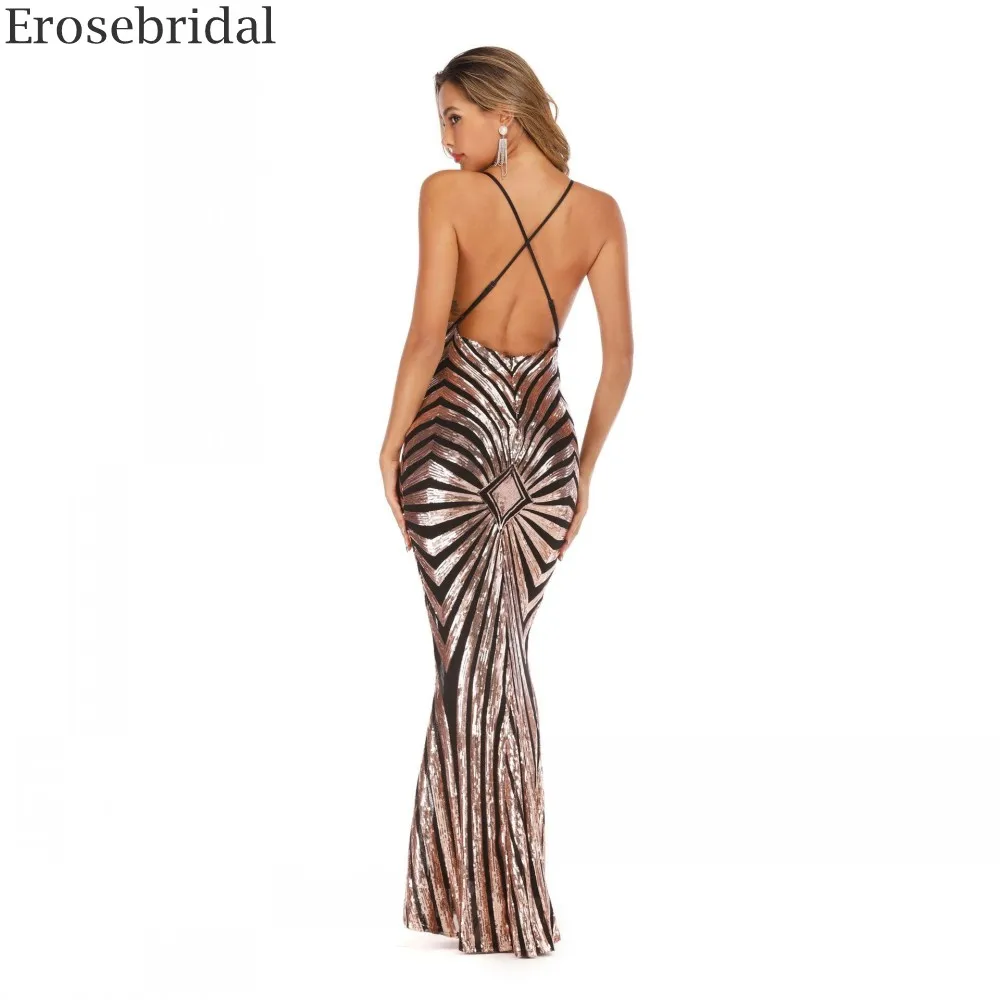 Erosebridal Дешевое вечернее платье Русалка длинное сексуальное просто официальное