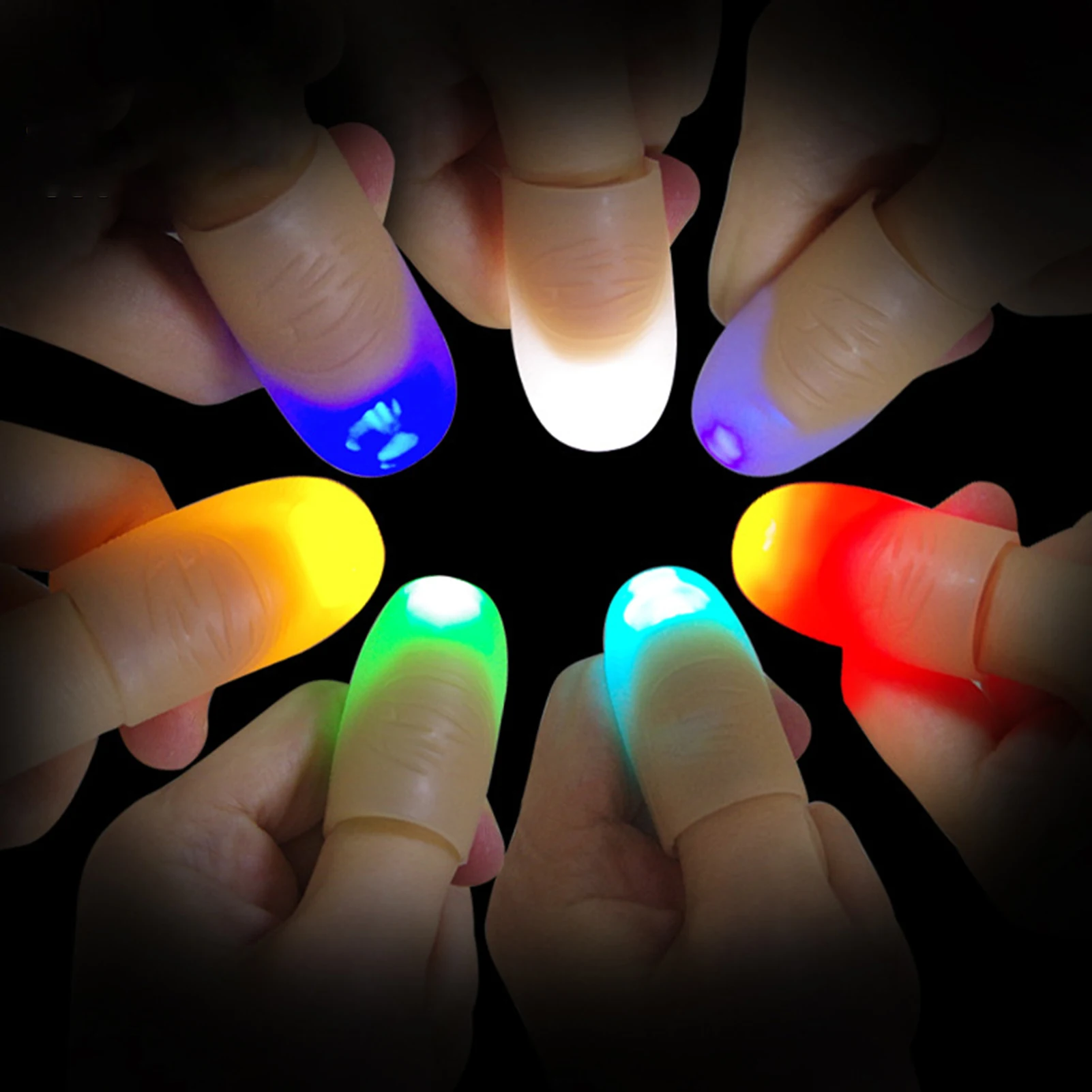 

Illuminated Finger LEDs Light Finger Lamp Thumb Tips Thumbs Light for Kids Children Party Tricks Festival Holiday Present Gift