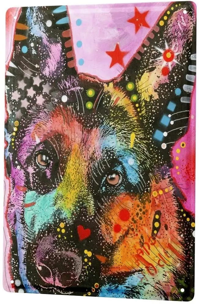 

Жестяная металлическая табличка с 2004 года, декоративная табличка для домашнего декора, таблички для защиты животных, навес для немецкой овч...