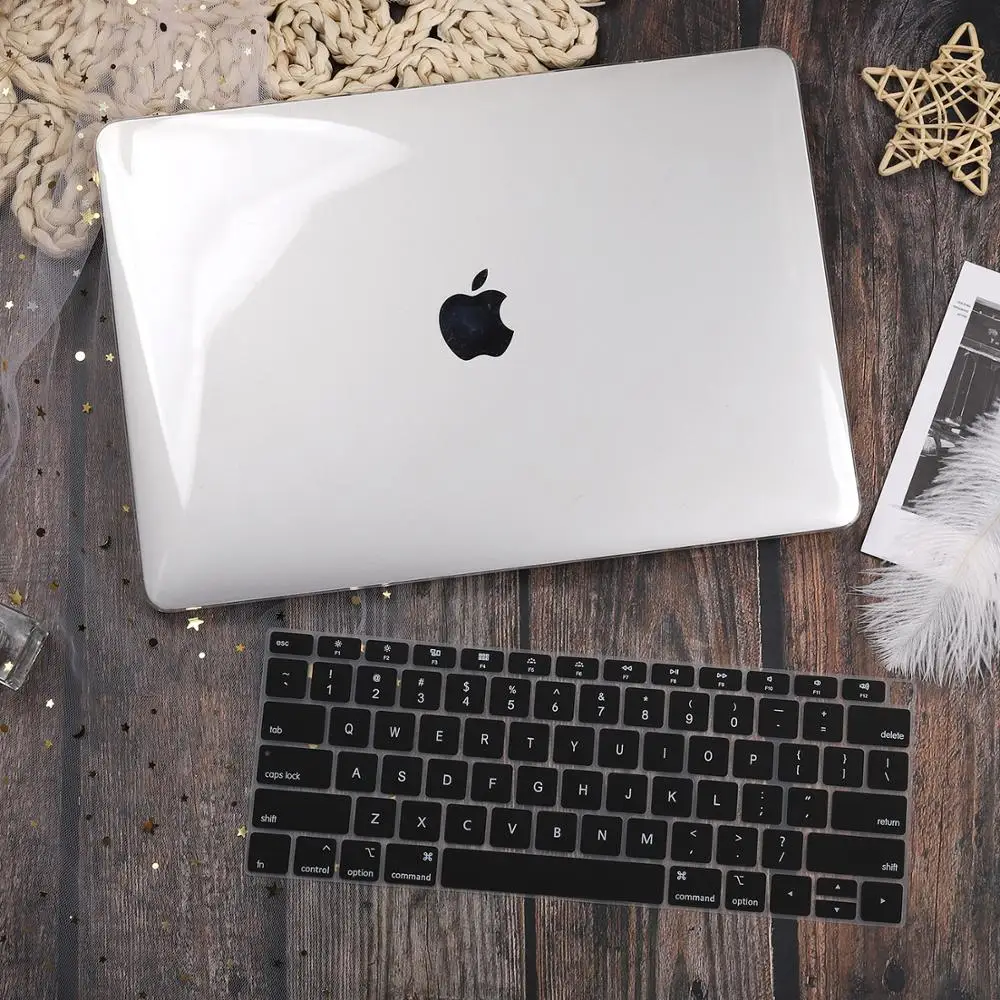 Crystal clear Матовый кристально прозрачный чехол для Mac book Air Pro retina 11 12 13 15 16 Touch Bar A2141 A2159 New Air 13 A1932 чехол - Цвет: Crystal clear