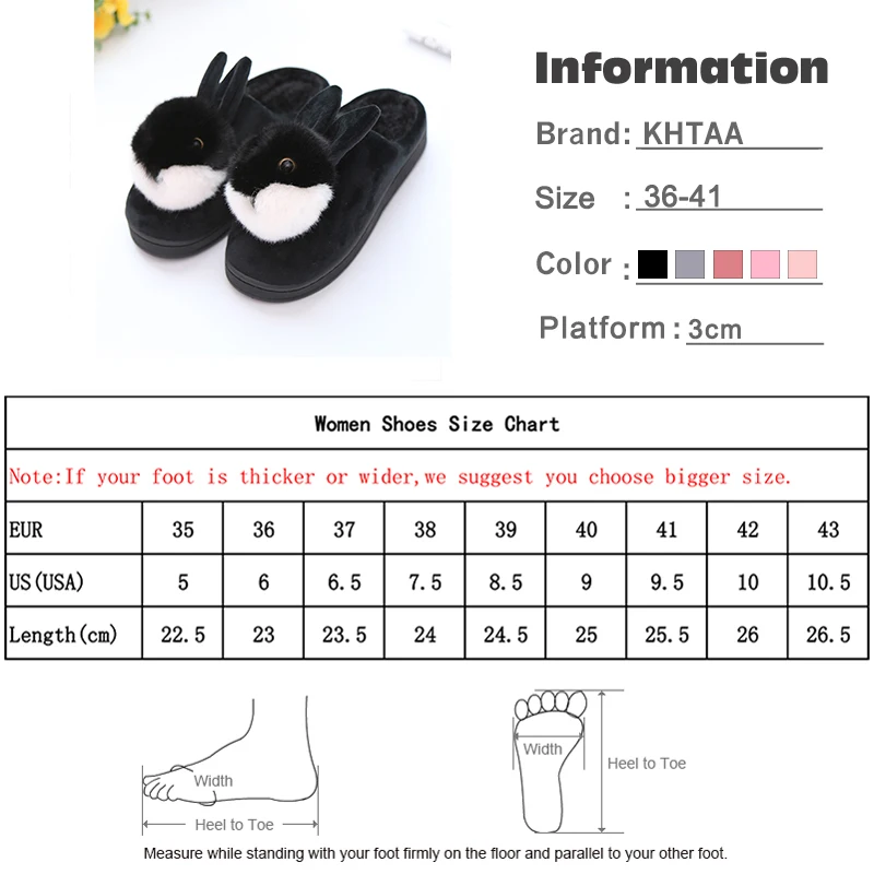 

Women Winter Warm Slippers Faux Fur Comfort Fluffy Plush Cartoon Female Home Furry Indoor House Shoes Ladies Bedroom Flat Shoes