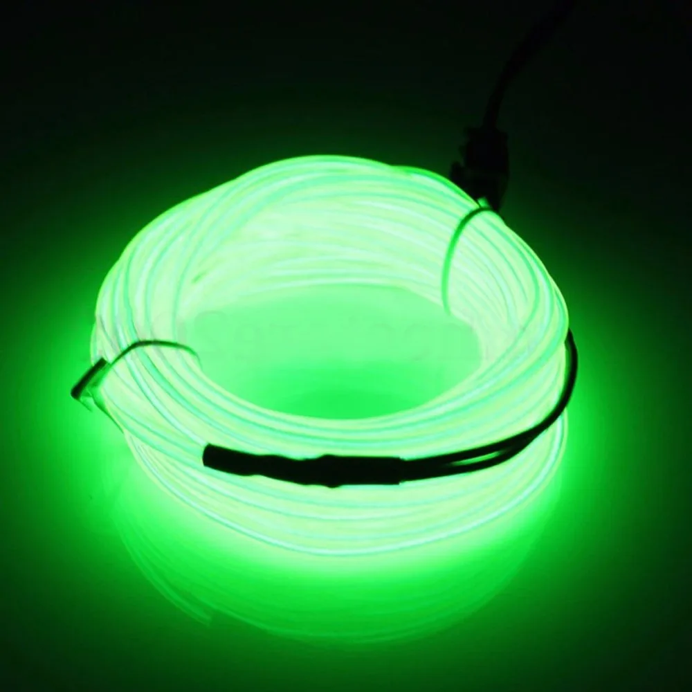 1/2/3/5 м Гибкий неоновый светодиодный светильник EL провода RGB светодиодный DC12V светильник Веревка Tube гибкий светодиодный неоновый светильник для Танцевальная вечеринка с рисунком машины, Костюмы