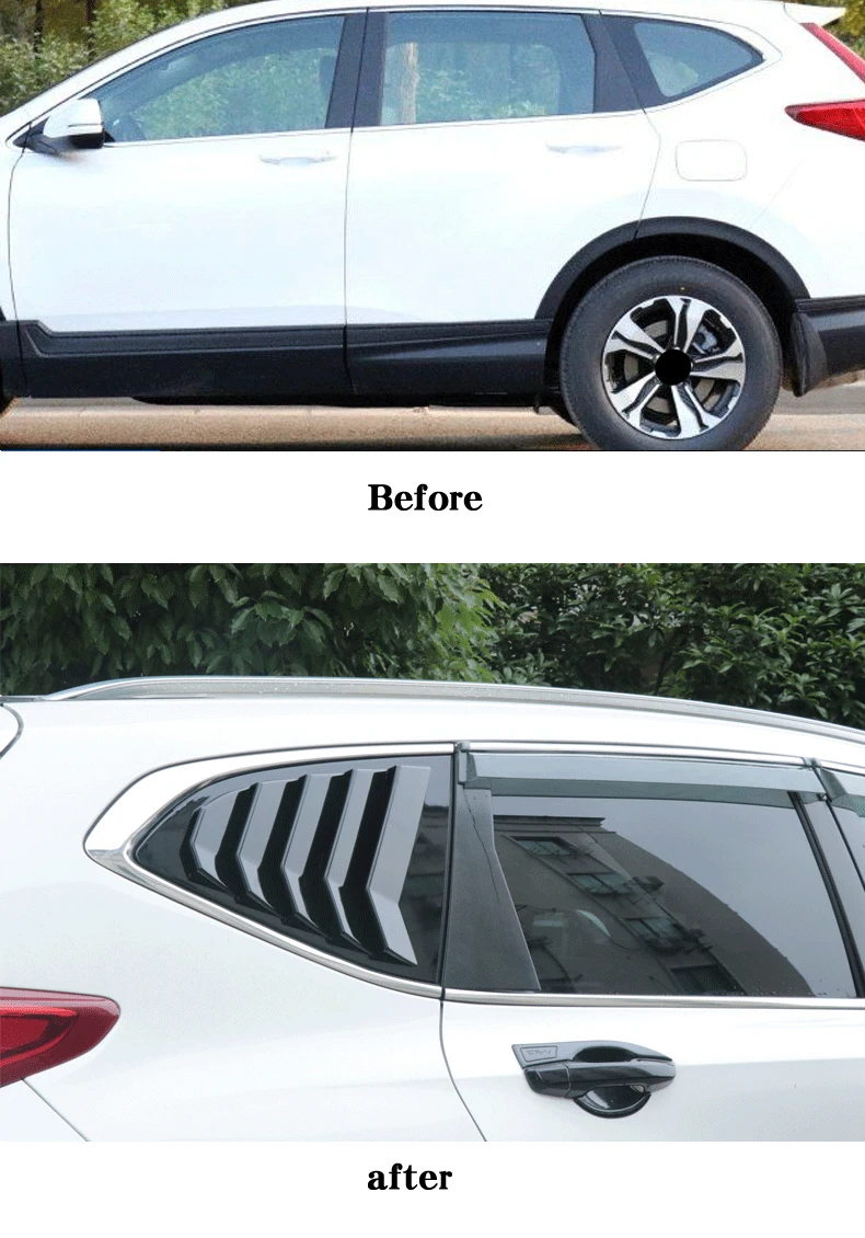 Для Honda CRV автомобильные наклейки модификация углеродного волокна декоративные наклейки на окна модификация CRV хромированные аксессуары