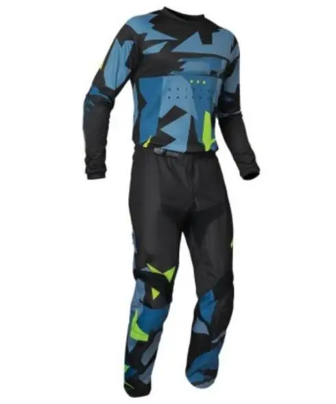 Новинка мотоциклетная футболка и брюки карман на молнии комплект для ATV MTB MX