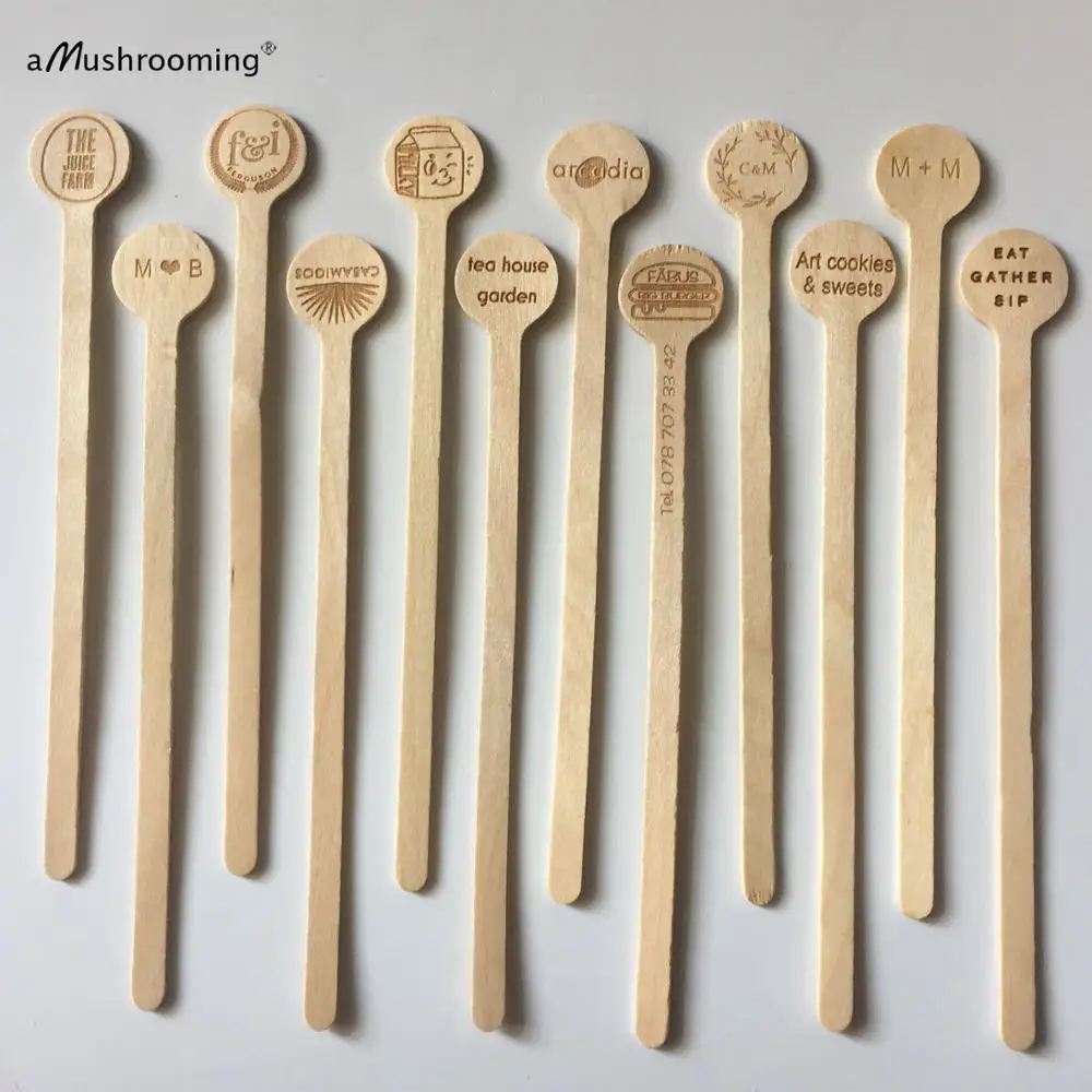 100 персонализированные винтажные деревянные круглые крючки для кофе аксессуары