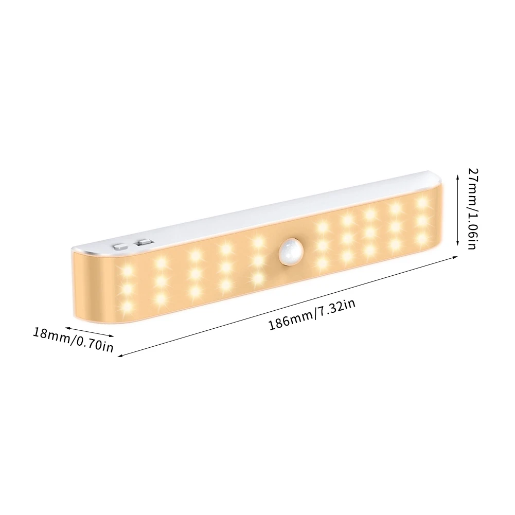 

LED Cupboard Lights Wardrobe Motion Sensor 30LED Light for Kitchen Wardrobe Closets Basements Stairwells Indoor Garages