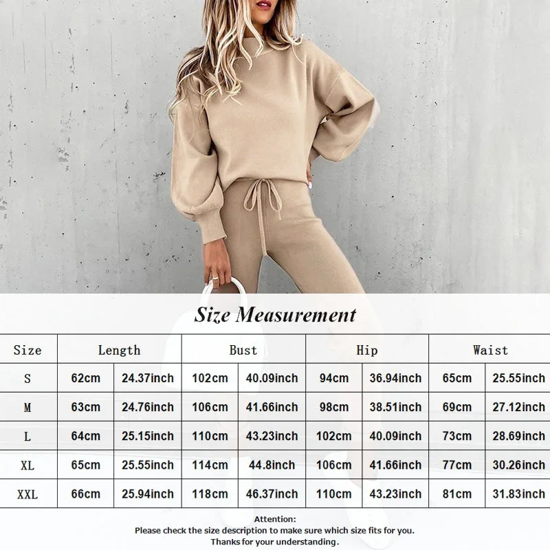 

Spring Tracksuits Women Fashion 2 Pieces Sets Sportwear Plus Size Tops And Pants Suit Female Keep Warm Casual Streetwear Outfit