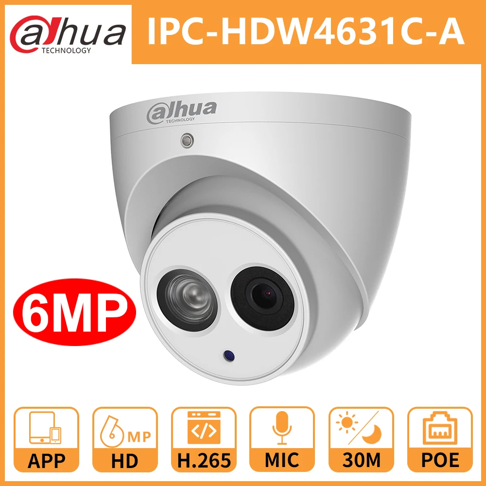 IP камера Dahua HD 6 МП встроенный микрофон|Камеры видеонаблюдения| |