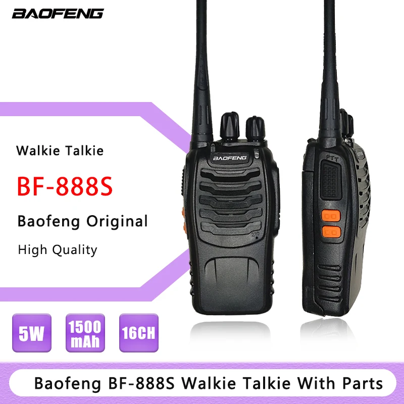 Портативная рация BAOFENG UHF 400-470 МГц Классическая двухсторонняя с частями Baofeng bf888s