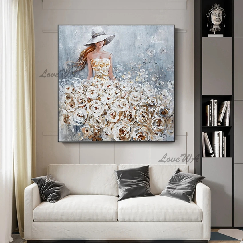 Ручная роспись сексуальная леди красивая девушка портрет картина маслом спальня