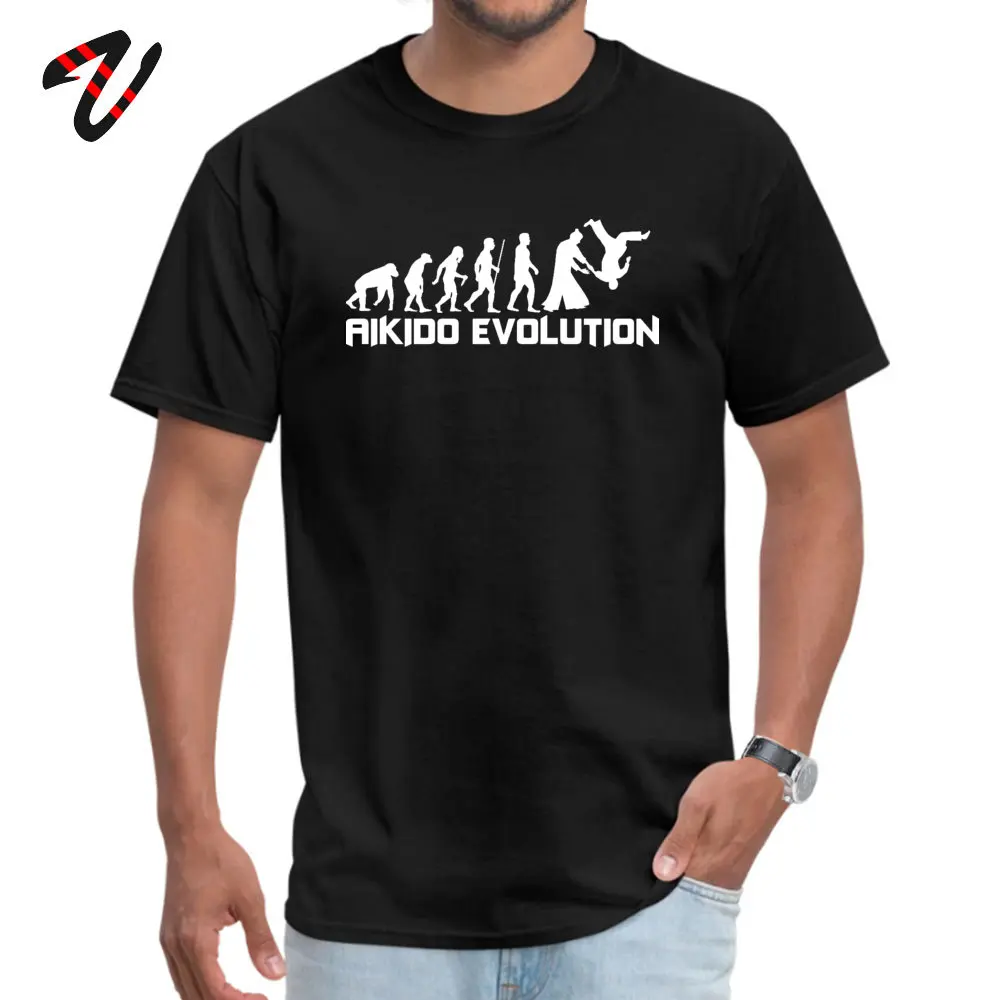 Aikido Evolution хлопковая ткань мужские футболки с короткими рукавами уличные футболки на День отца Топ для отдыха футболка простой с круглым воротом Футболка