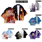 Японское кимоно Genshin Impact Klee Ganyu, хаори юката, модное летнее кимоно с коротким рукавом для женщин и мужчин, рубашки, уличная одежда