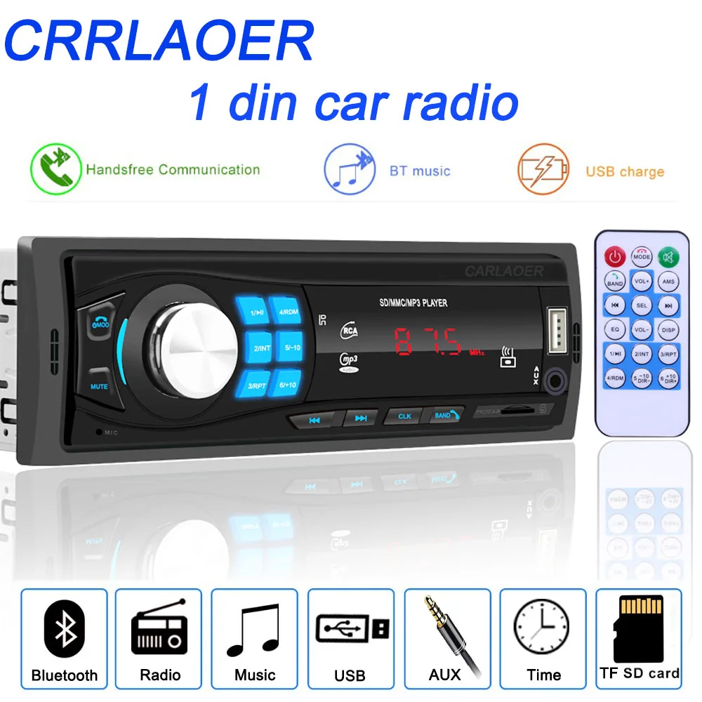 Bluetooth Autoradio 12V Car Stereo Radio FM Aux-IN Input Receiver SD USB In-dash 1 din Car MP3 Multimedia Player