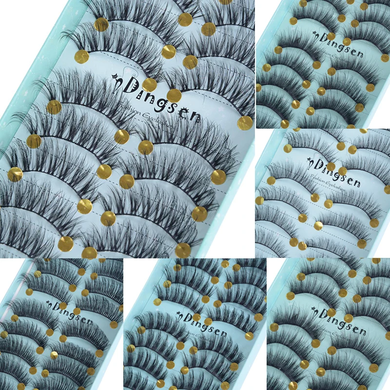 10 пар 3D норковые ресницы натуральные накладные драматический объем Макияж