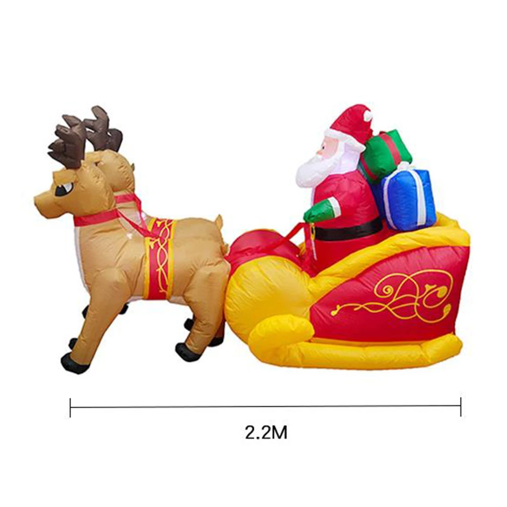 

2.2m Christmas Inflatable LED Light Santa Sled Doll Party Decoration Ornament Party Decoration