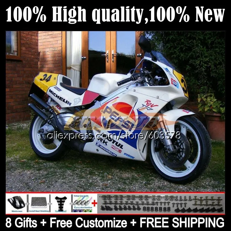 

RGV250 For SUZUKI RGV 250 SAPC VJ22 90 91 92 93 94 95 96 17CL.189 RGV-250 1990 1991 1992 1993 1994 1995 1996 Fairing repsl white