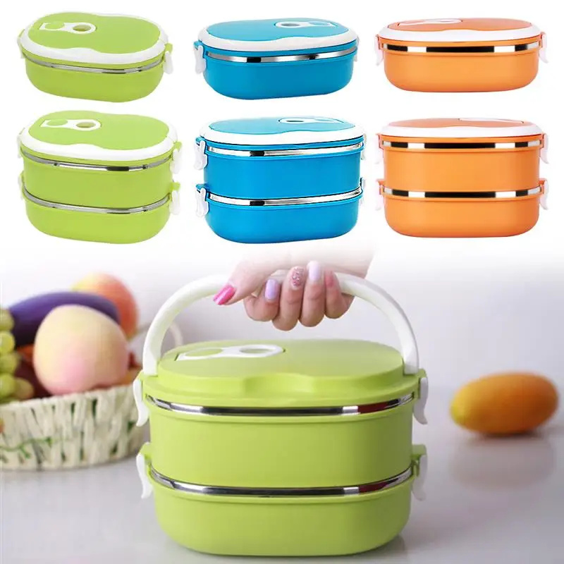 

Portable Stainless Steel Lunch Box Office Worker Bento Box Large Capacity Storage Boxes Student Kids Multi-Layer Food Container